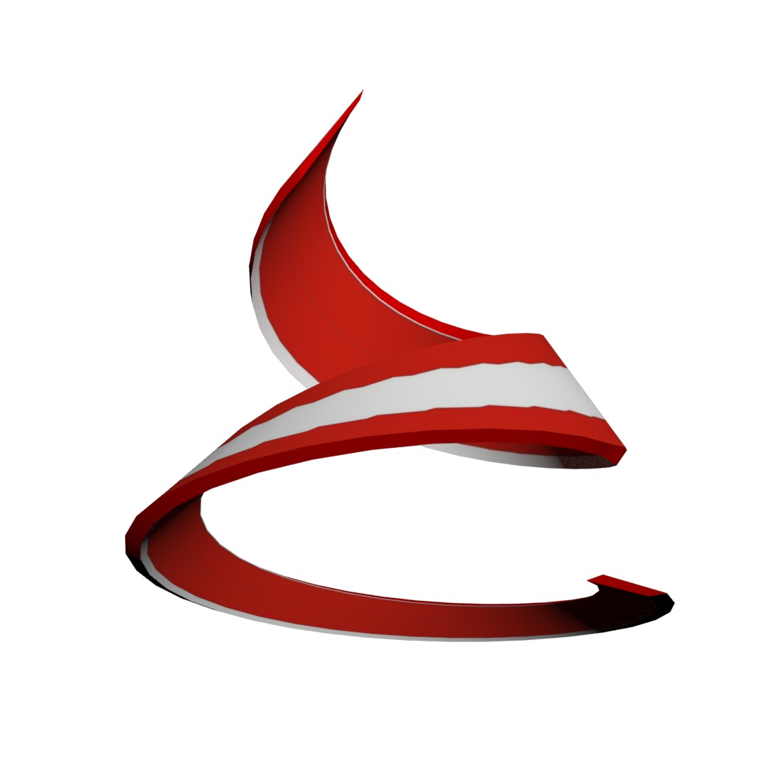 Austria Flag helix 3D model_1