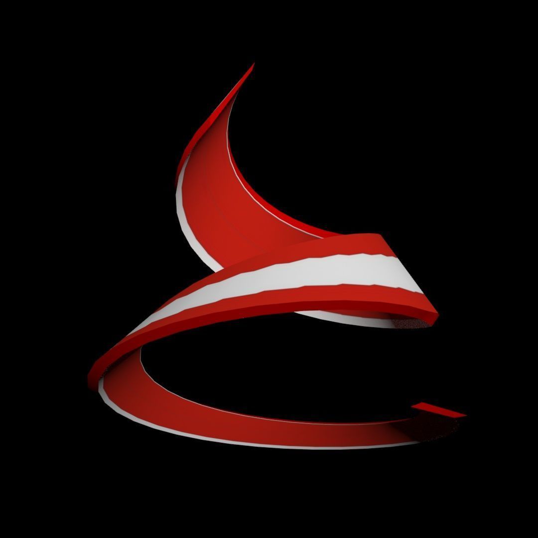 Austria Flag helix 3D model_24