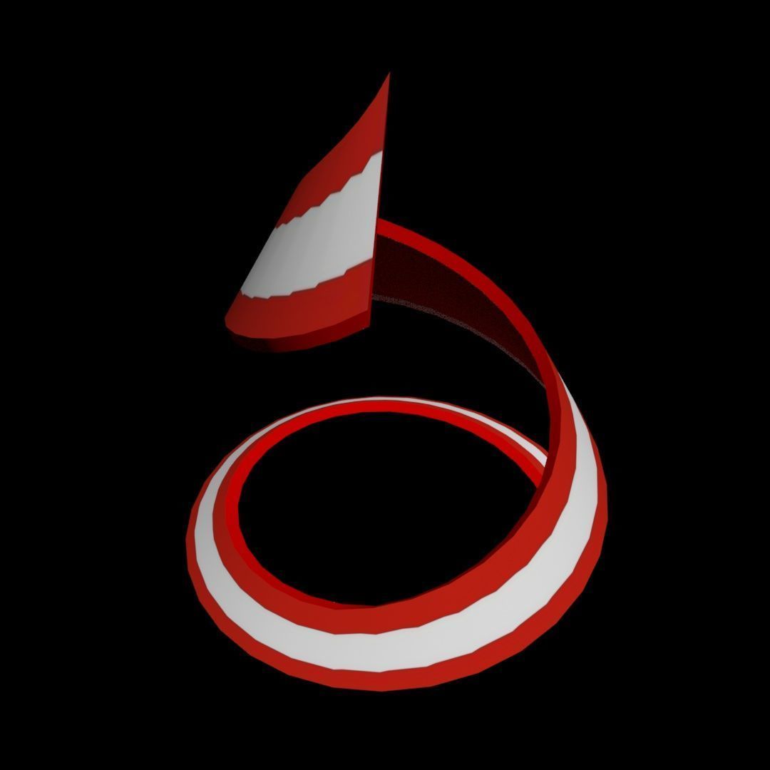 Austria Flag helix 3D model_26