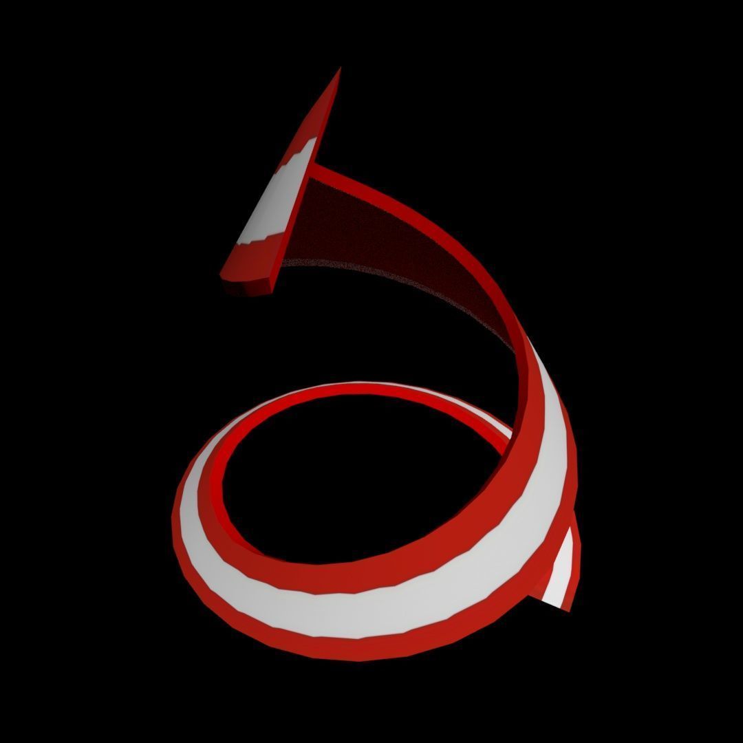 Austria Flag helix 3D model_25