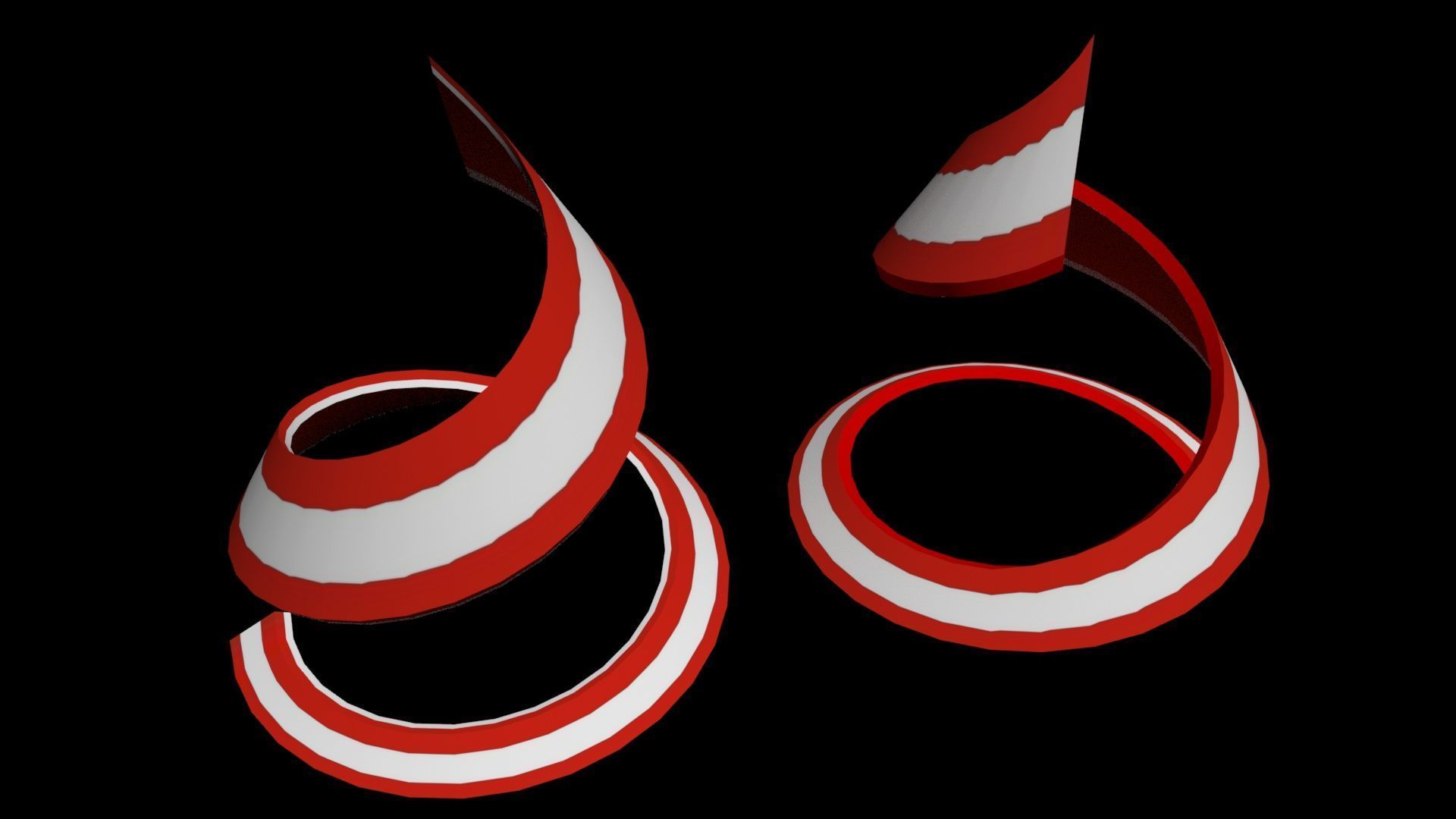 Austria Flag helix 3D model_29