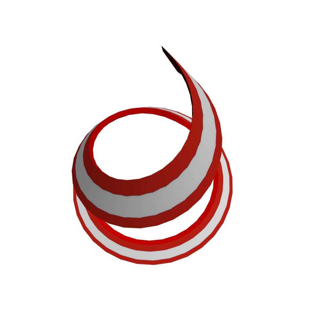 Austria Flag helix 3D model_6