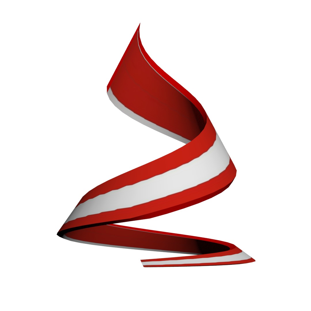 Austria Flag helix 3D model_5