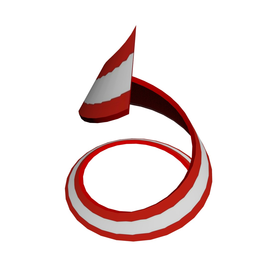 Austria Flag helix 3D model_8