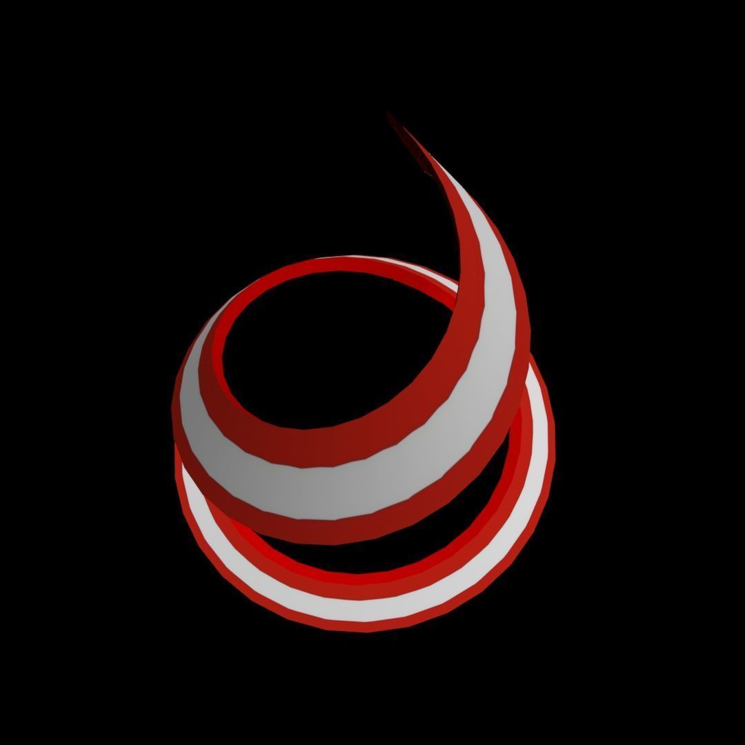 Austria Flag helix 3D model_22