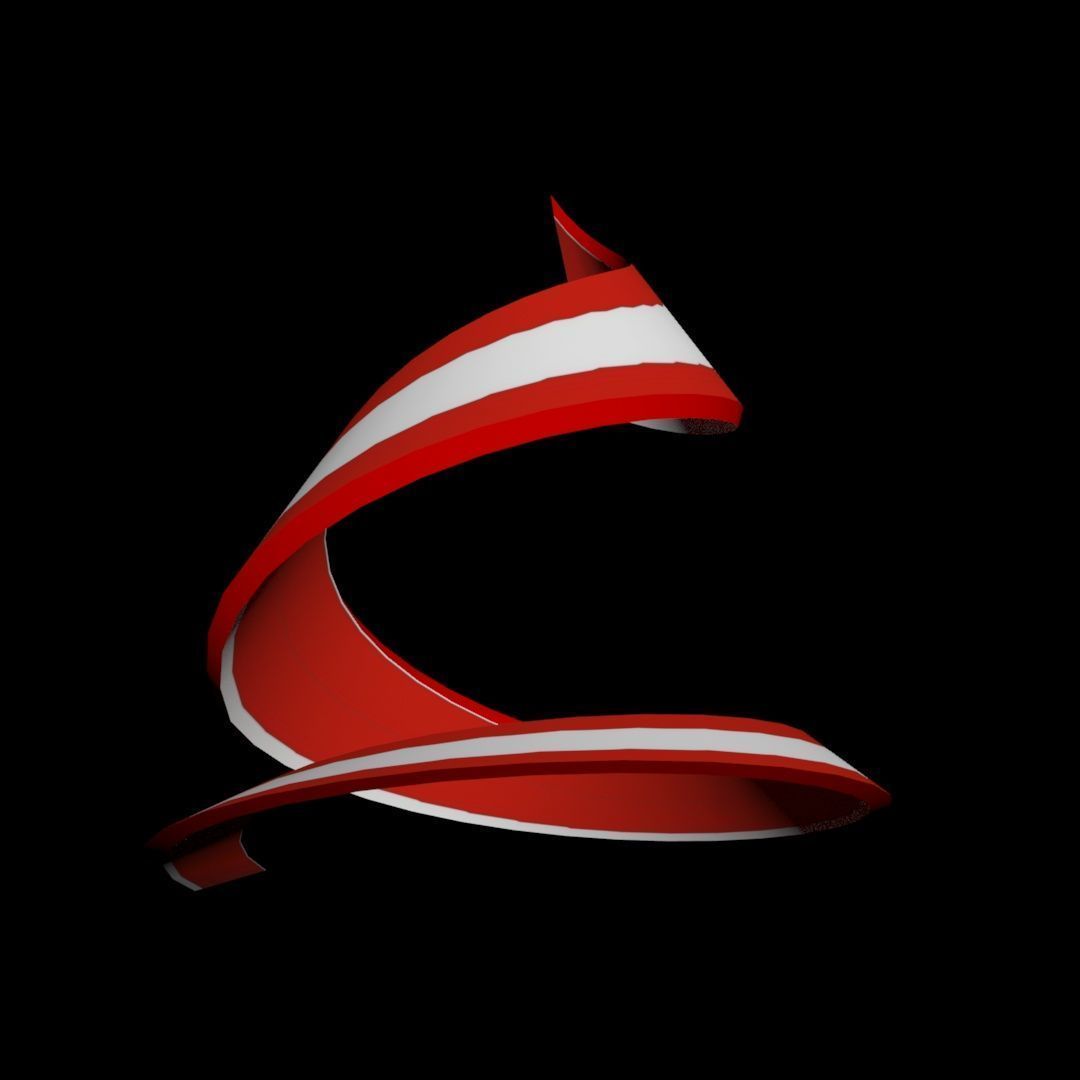 Austria Flag helix 3D model_21
