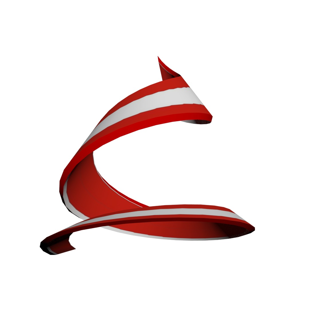 Austria Flag helix 3D model_7