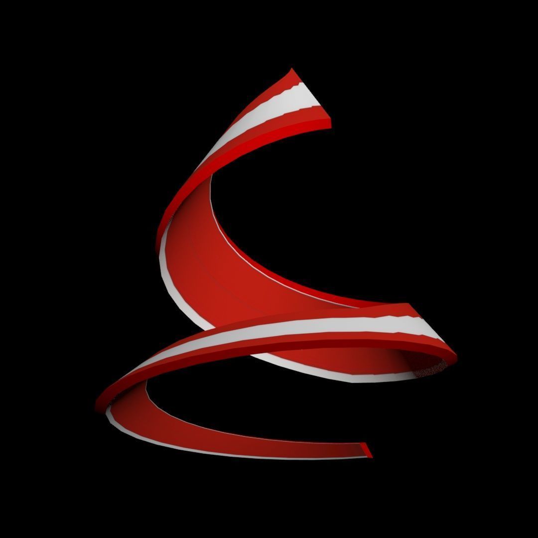 Austria Flag helix 3D model_23