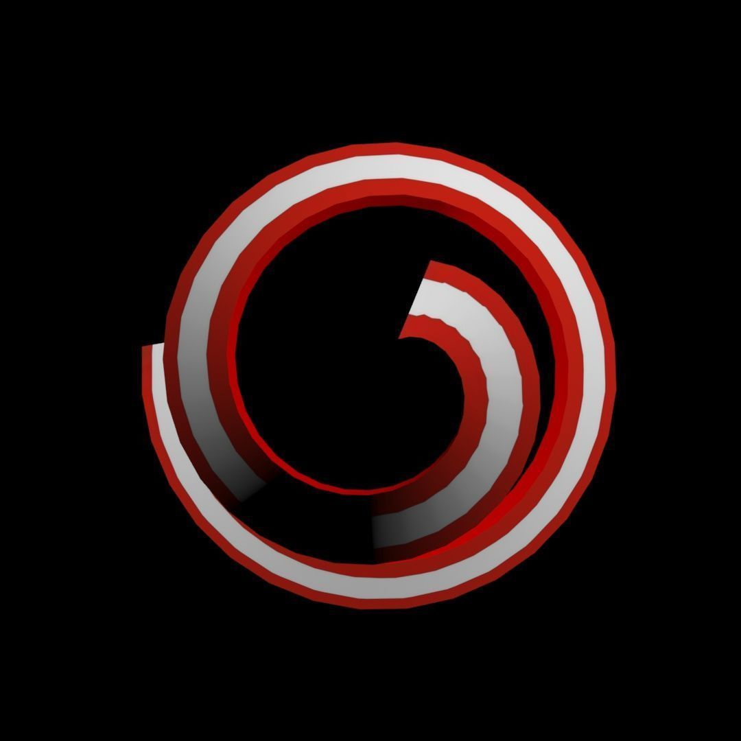 Austria Flag helix 3D model_19