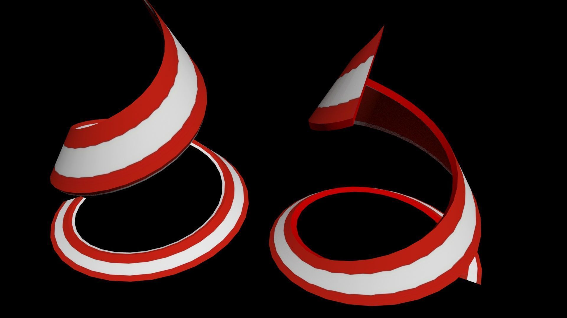 Austria Flag helix 3D model_33