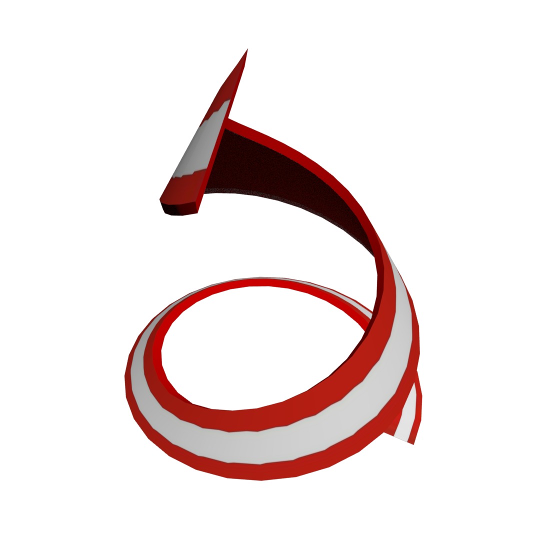 Austria Flag helix 3D model_11