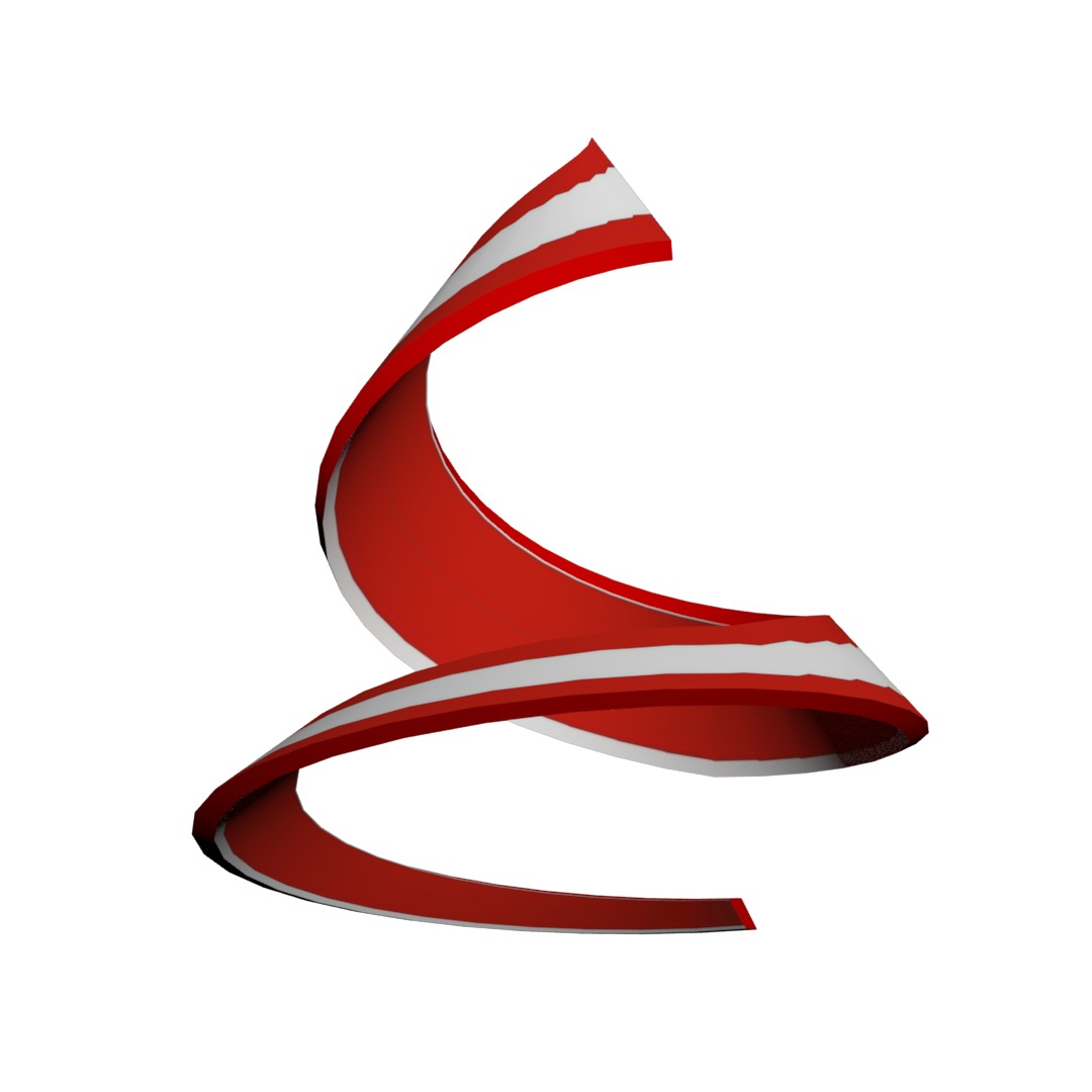 Austria Flag helix 3D model_9