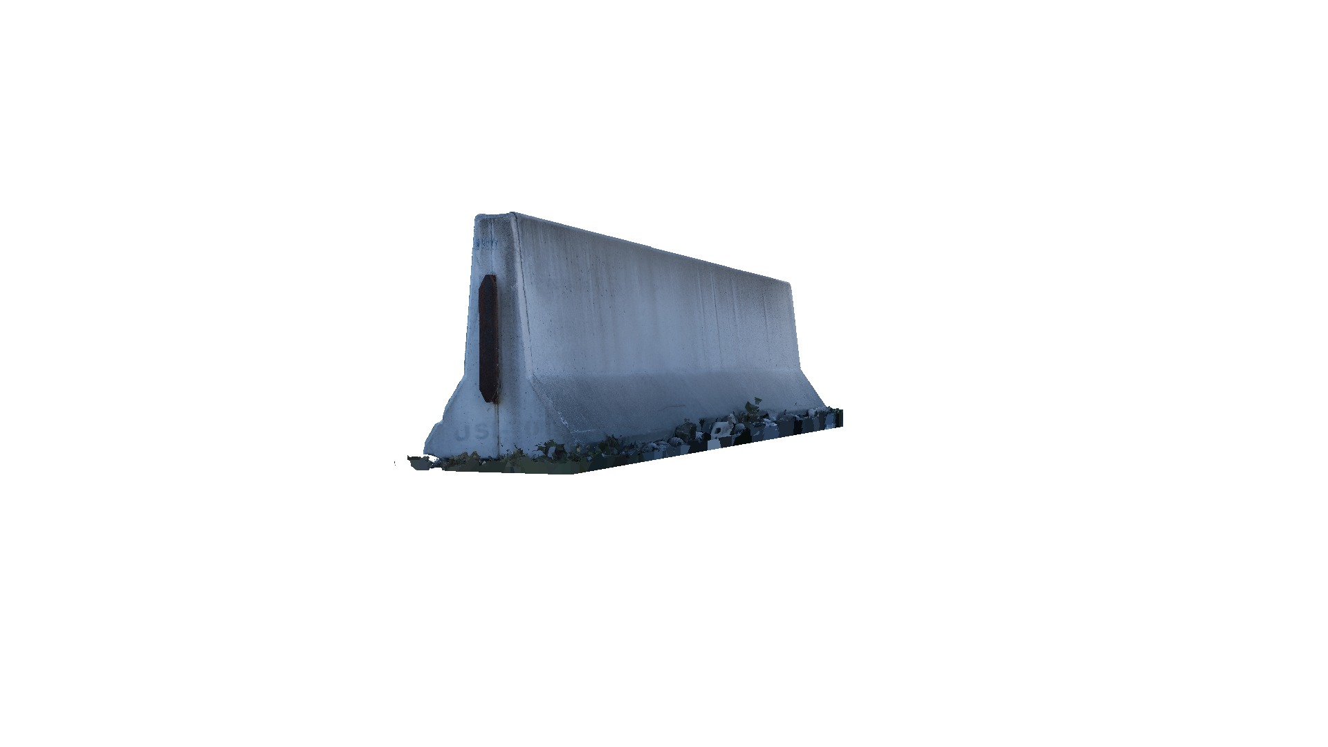 Double Concrete Barrier 002 - Photoscanned Free 3D model_2