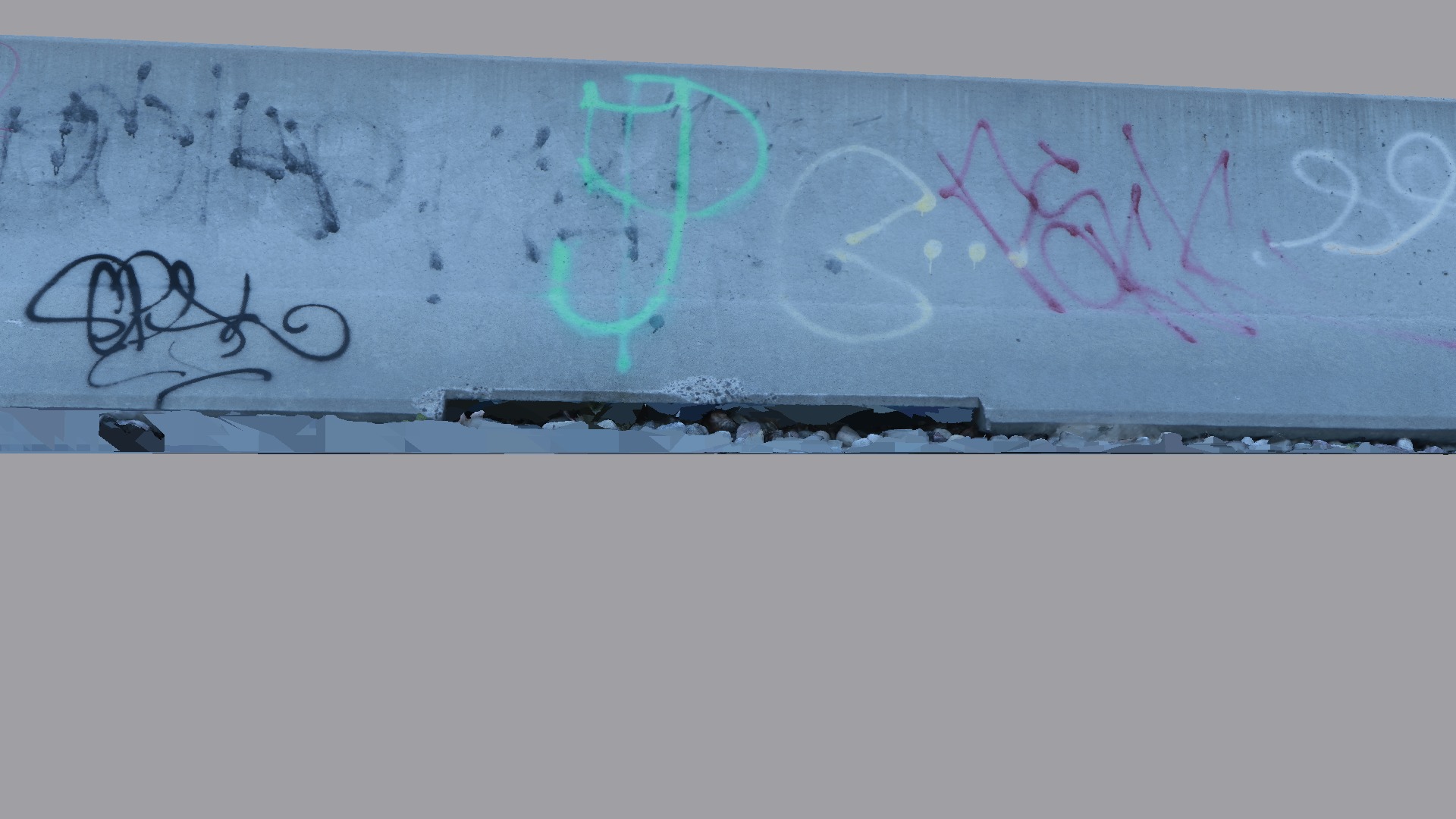 Double Concrete Barrier 002 - Photoscanned Free 3D model_5