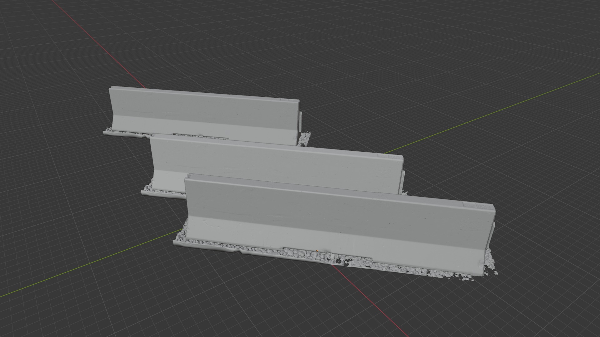 Double Concrete Barrier 002 - Photoscanned Free 3D model_11