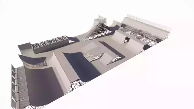 Skatepark-Skate Park PACK 3D model