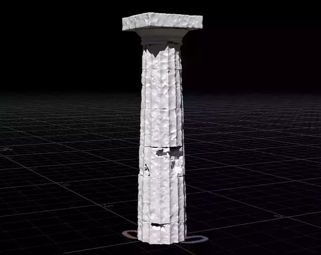 Ruins Greek Doric Pillar