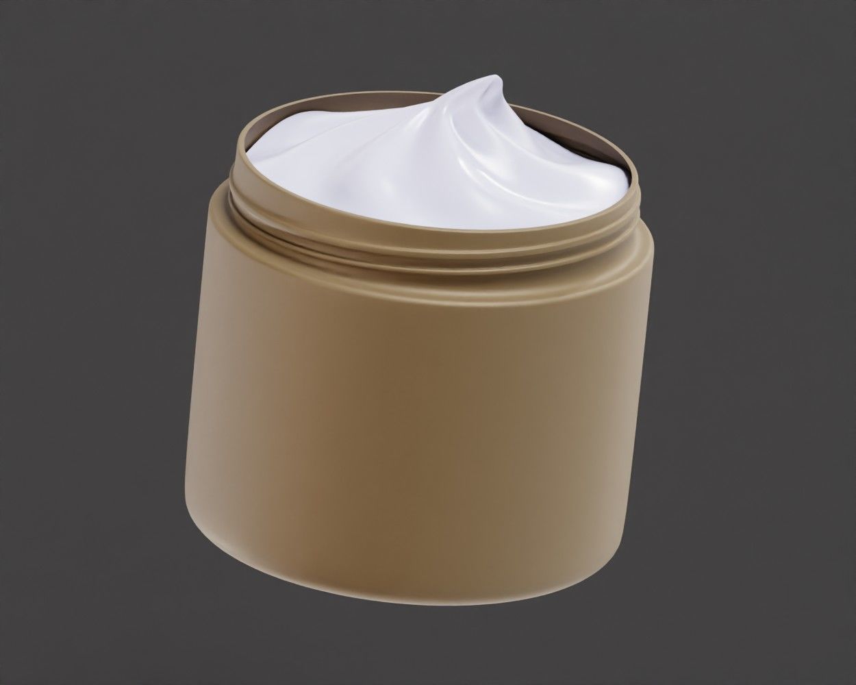 Cream jar and Cream 3D Model Low-poly 3D model_3