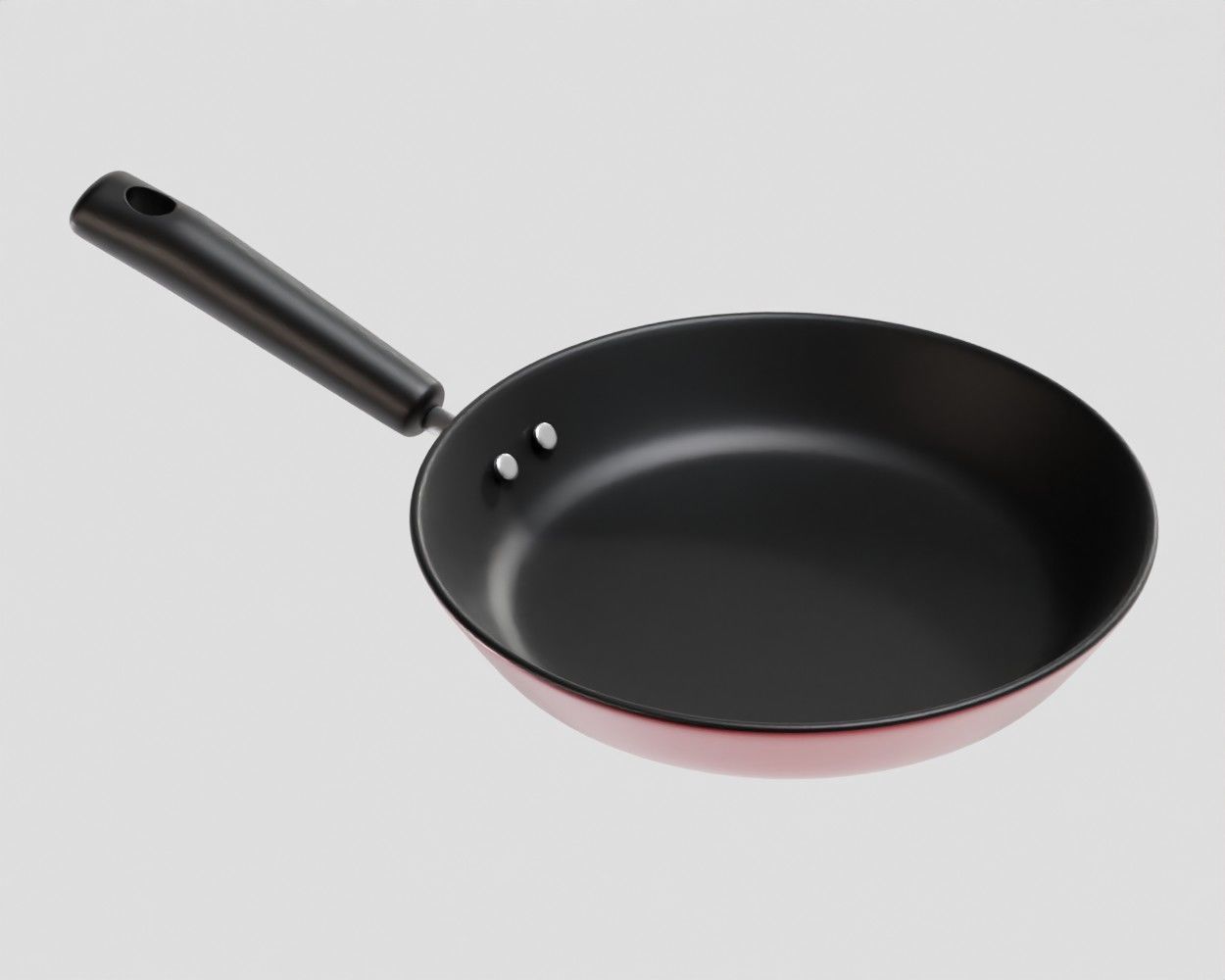frying pan Low-poly 3D model_2