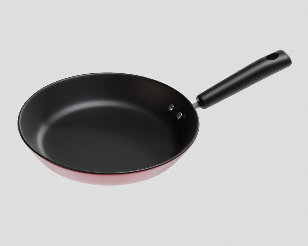 frying pan Low-poly 3D model_1