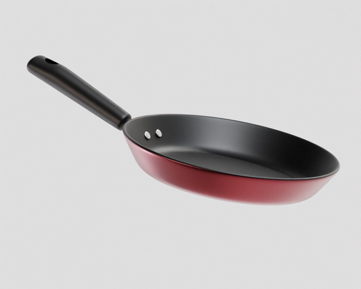 frying pan Low-poly 3D model_4