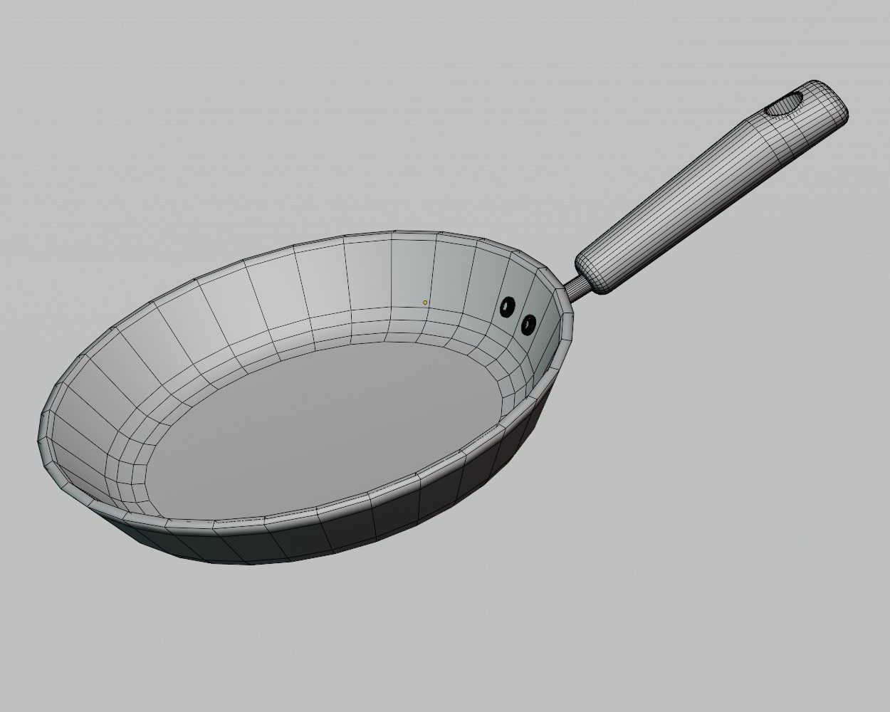 frying pan Low-poly 3D model_5