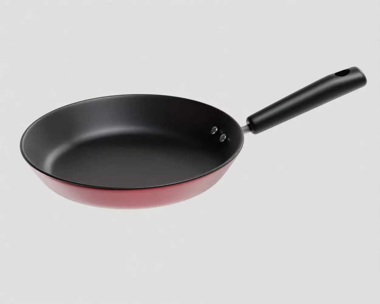frying pan Low-poly 3D model_0