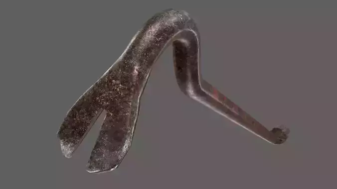 Old Crowbar Low-poly 3D model