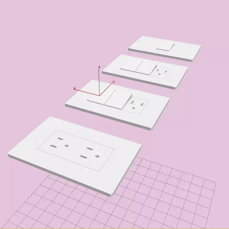 Wall Oulets and Switches Free 3D model