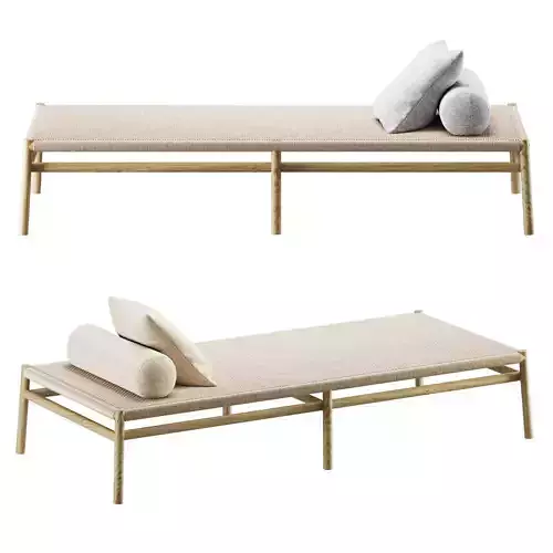 Ethimo KILT Half sofa for the garden