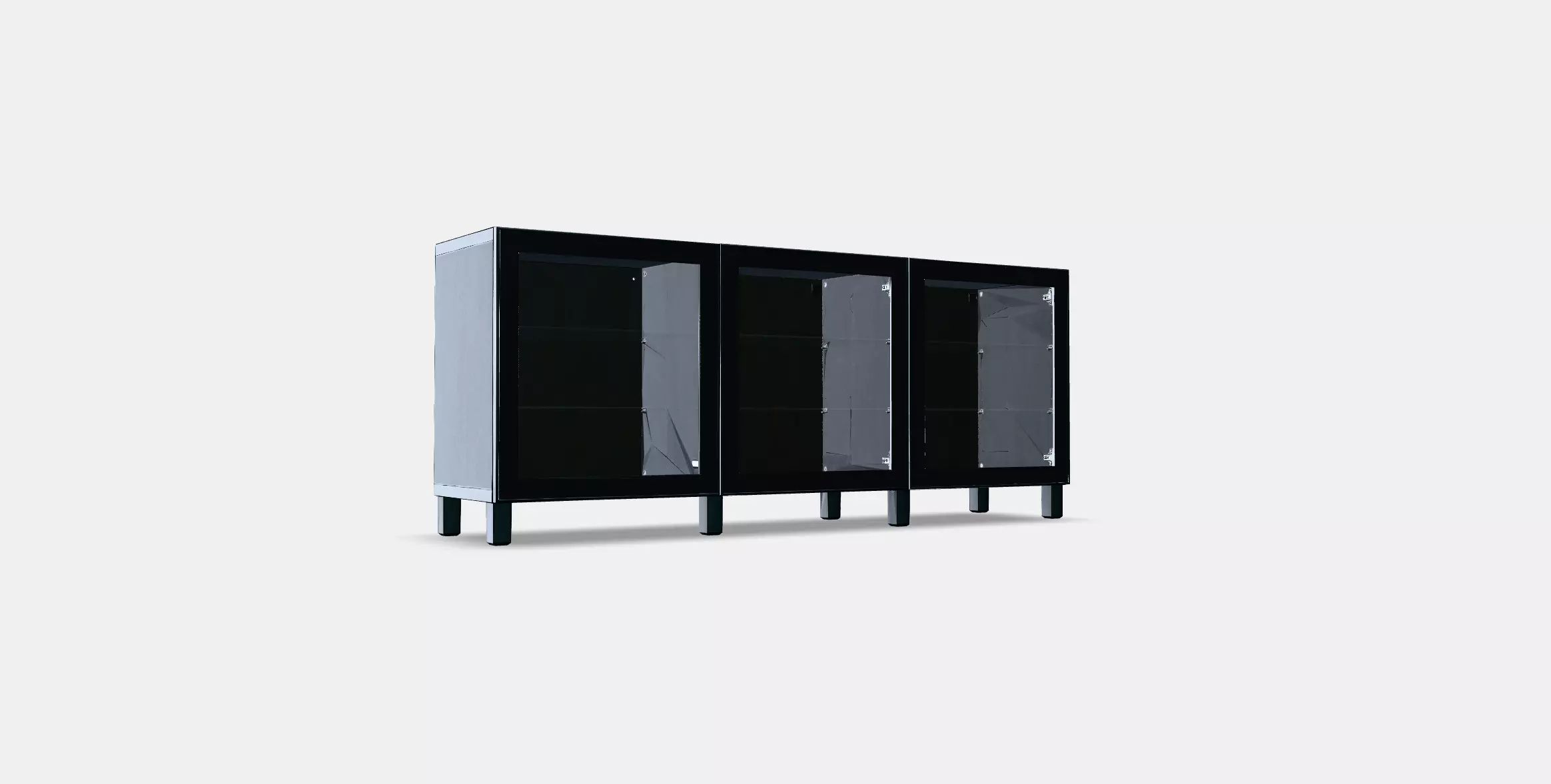 BESTA Storage combination with doors 44 Low-poly 3D model_0