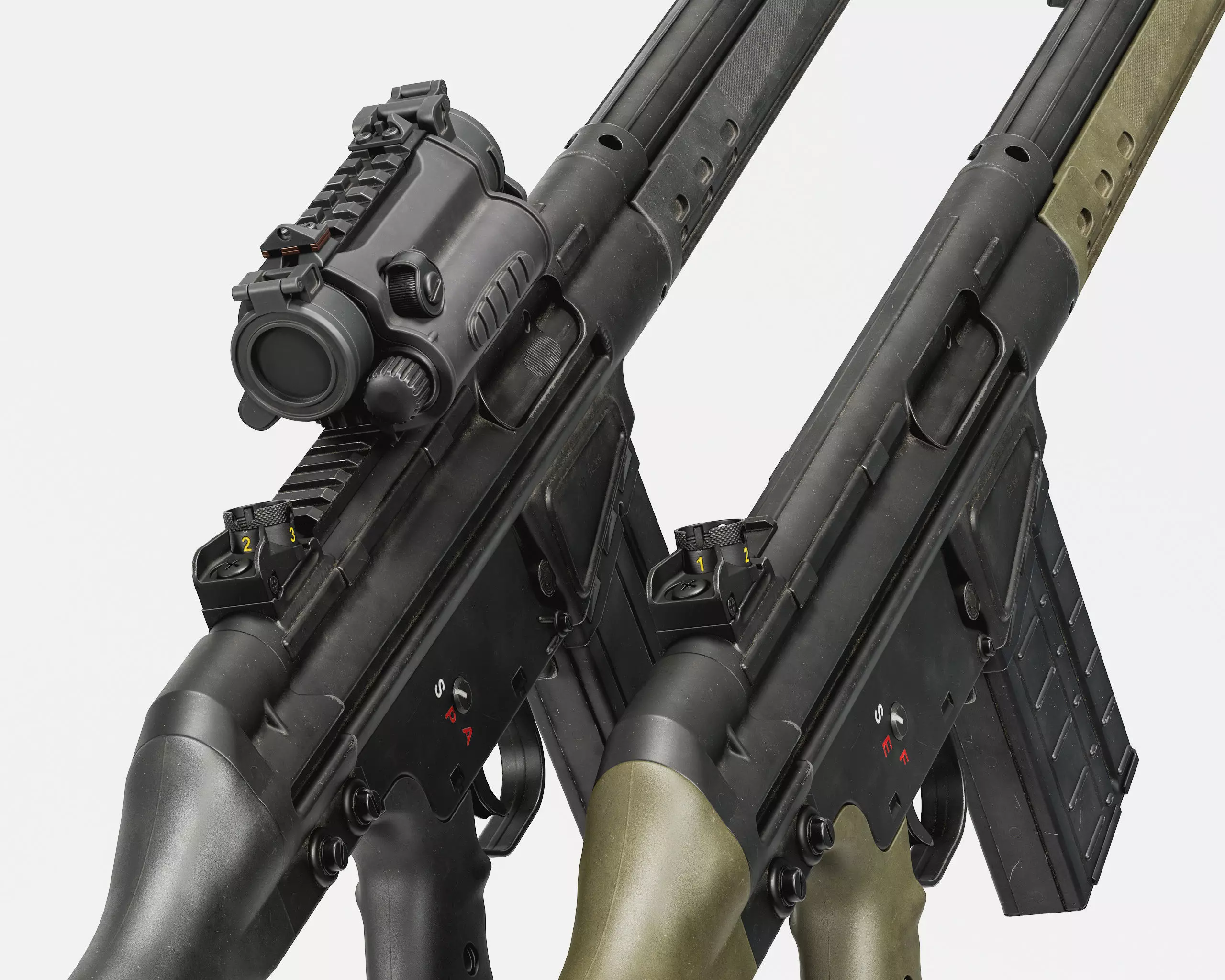 G3-AK4 Rifle Low-poly 3D model_0