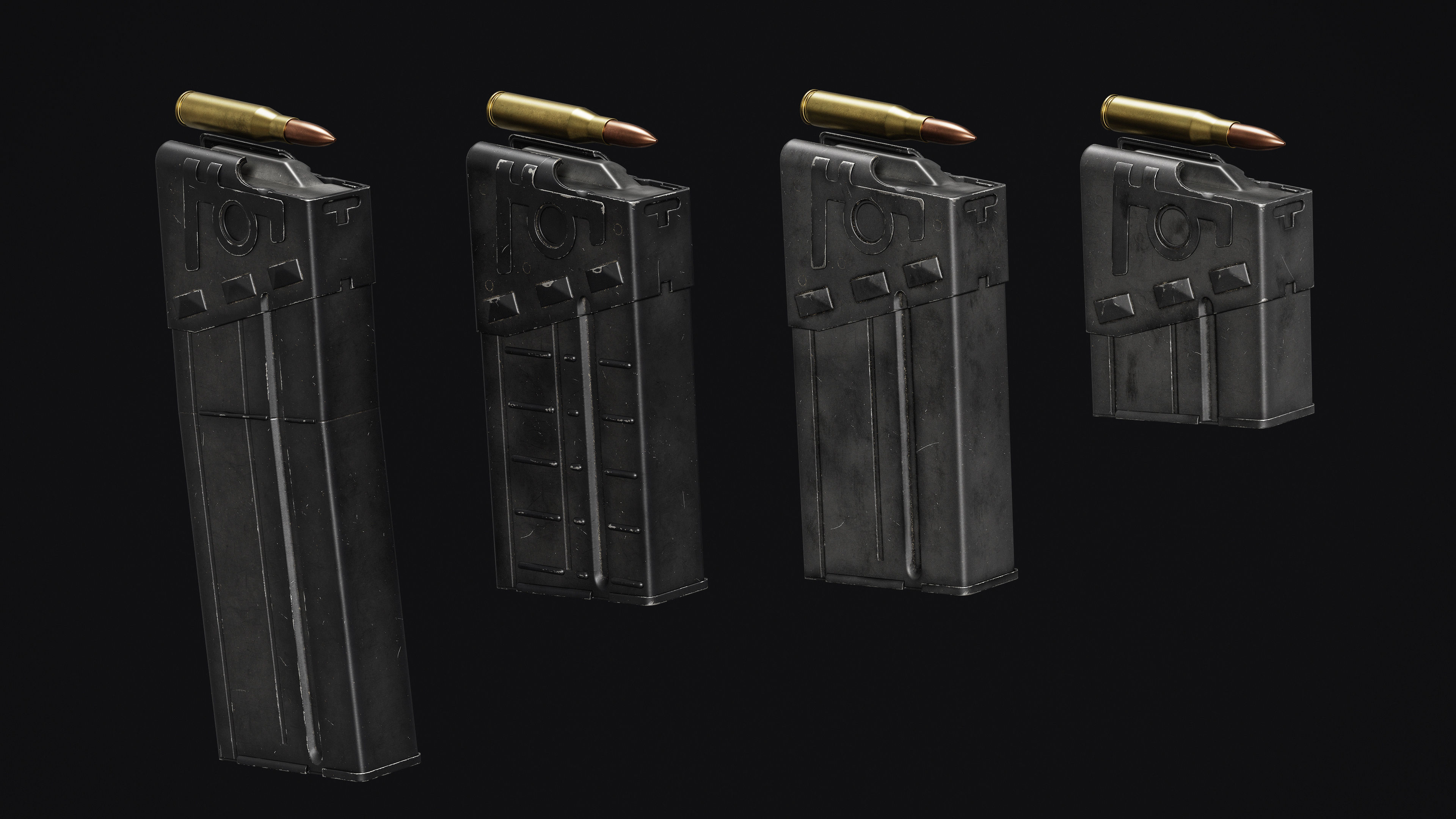 G3-AK4 Rifle Low-poly 3D model_12