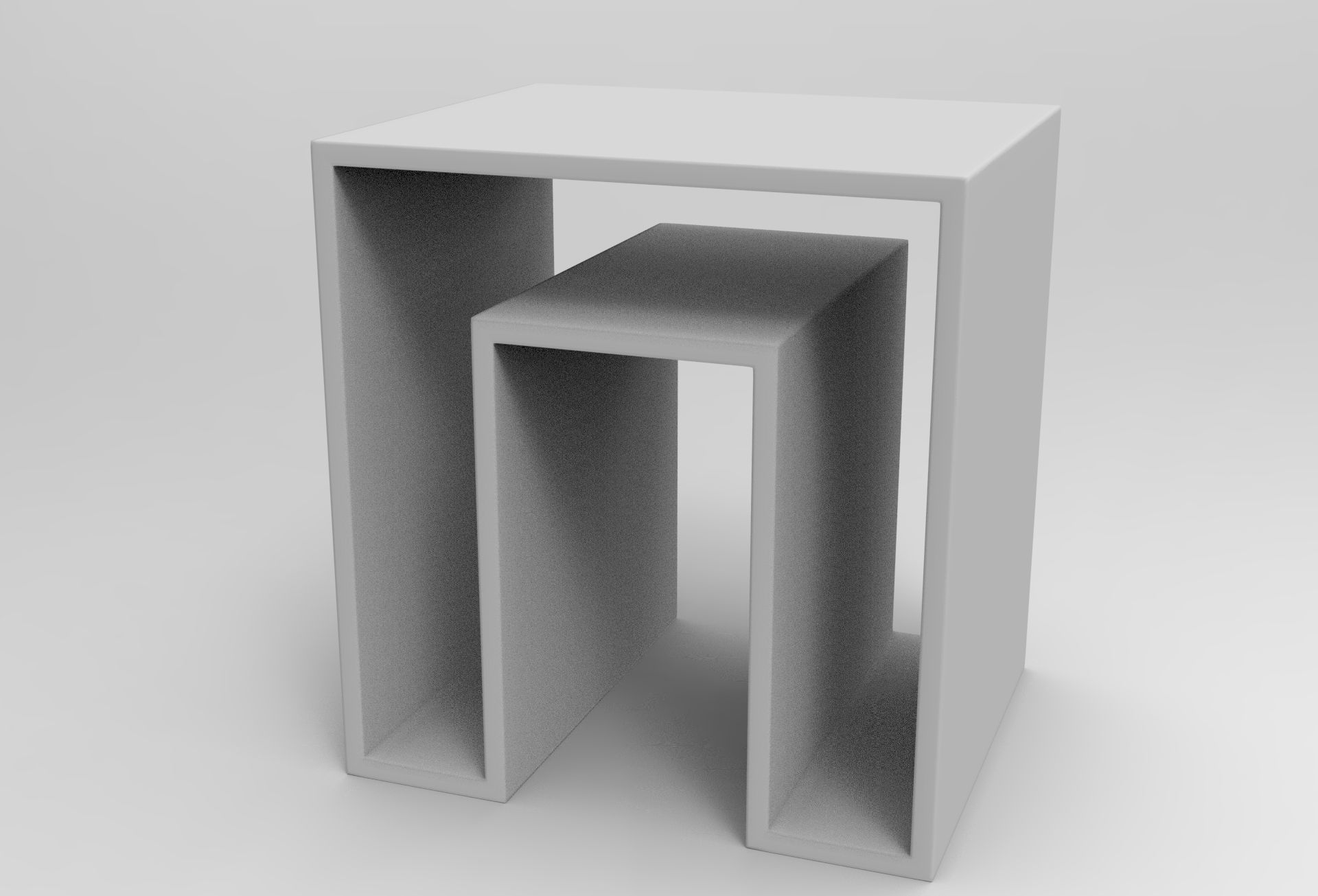 Pow Side Table Low-poly 3D model_7