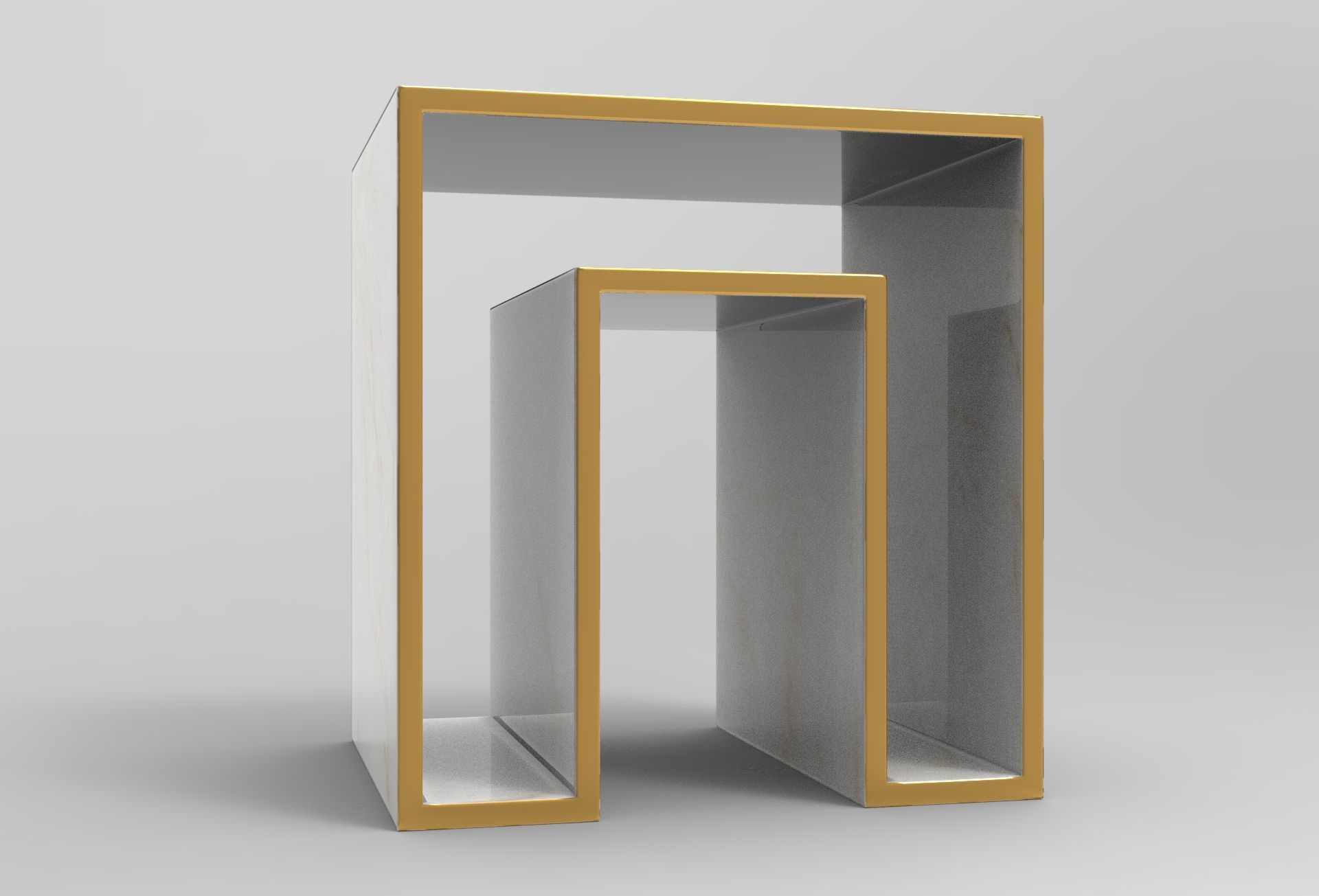 Pow Side Table Low-poly 3D model_2