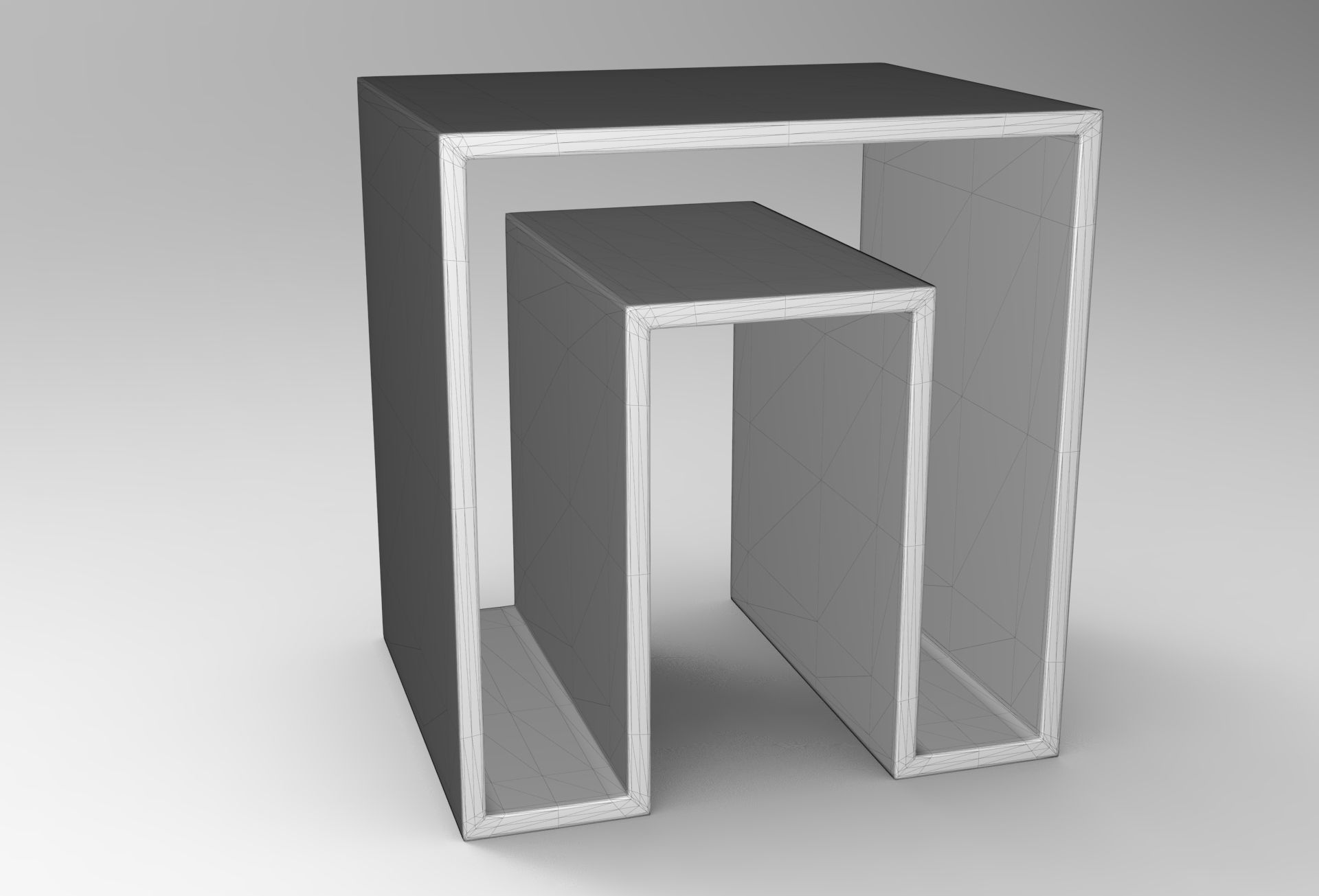 Pow Side Table Low-poly 3D model_5