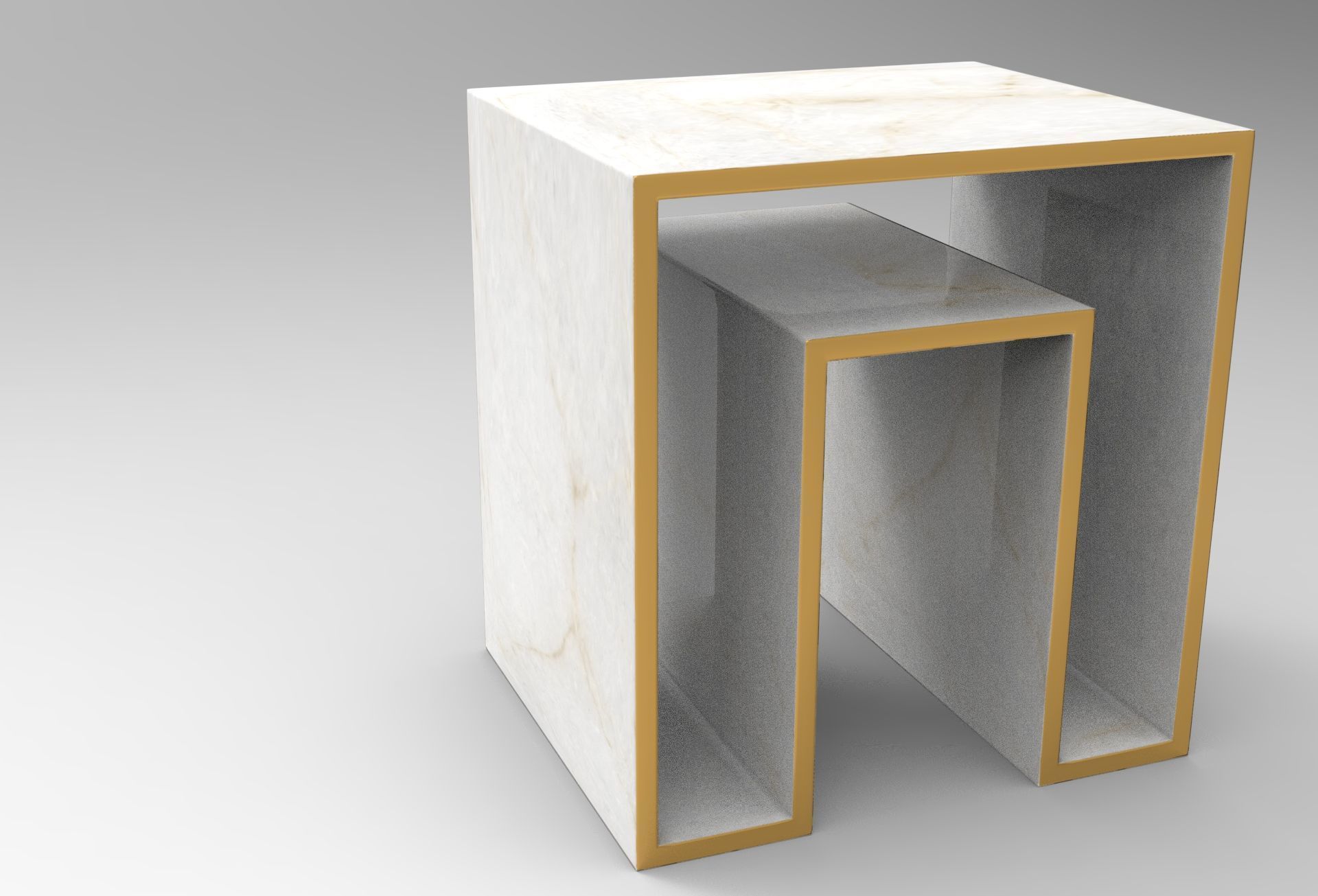 Pow Side Table Low-poly 3D model_4