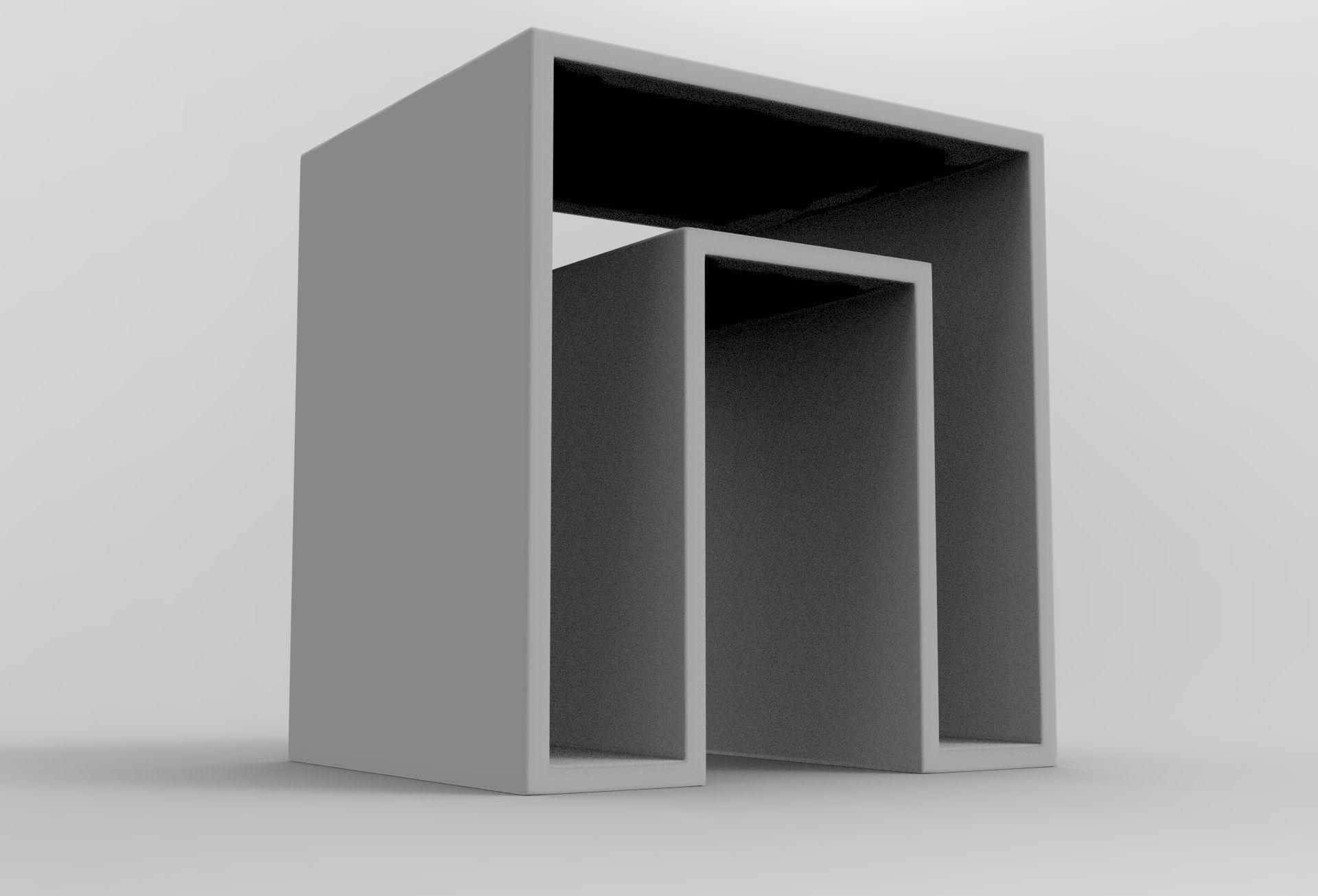 Pow Side Table Low-poly 3D model_8