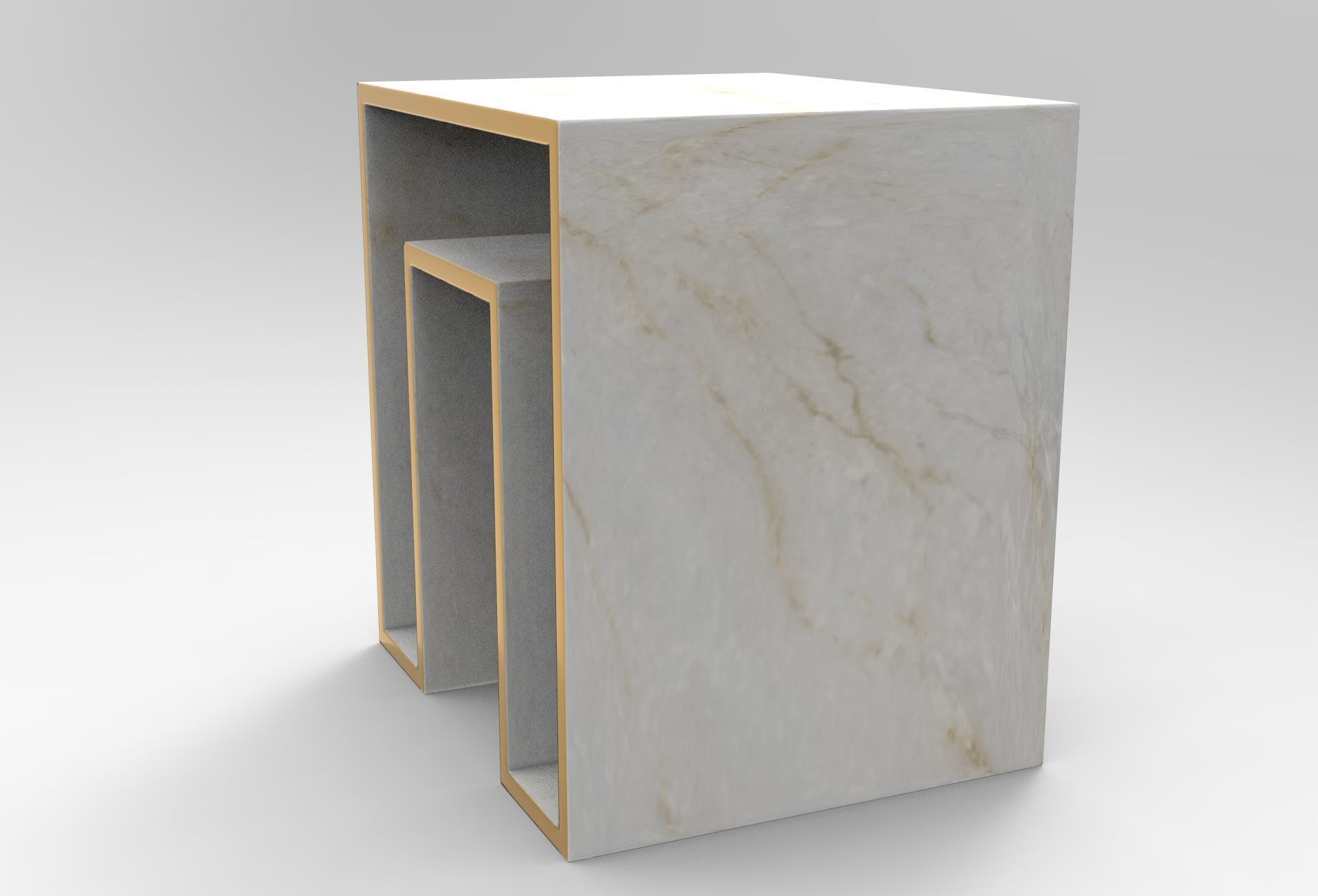 Pow Side Table Low-poly 3D model_3