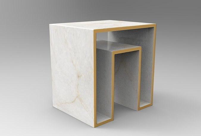 Pow Side Table Low-poly 3D model