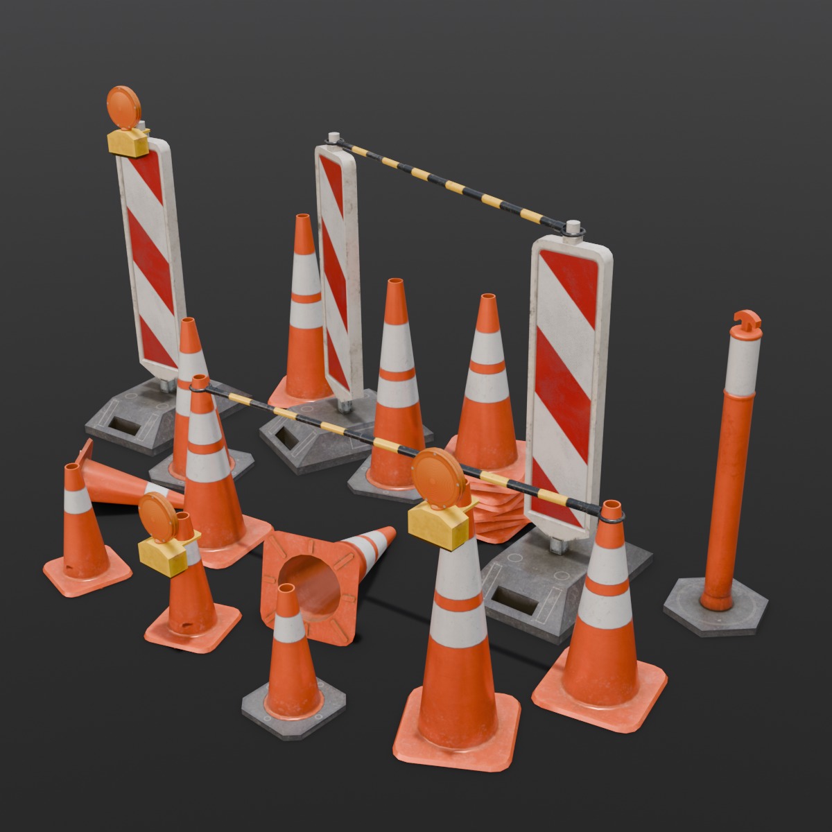 Traffic Asset Pack 3D Model Low-poly 3D model_7