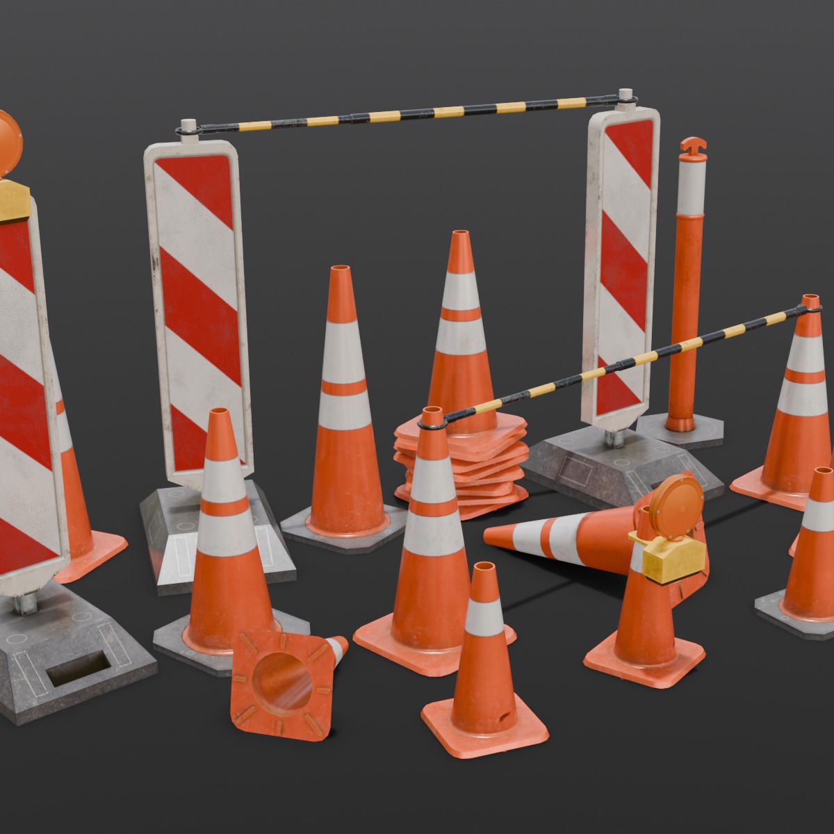 Traffic Asset Pack 3D Model Low-poly 3D model_6