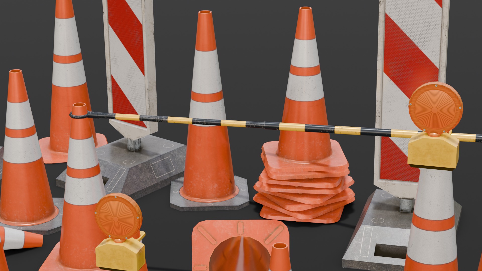Traffic Asset Pack 3D Model Low-poly 3D model_4