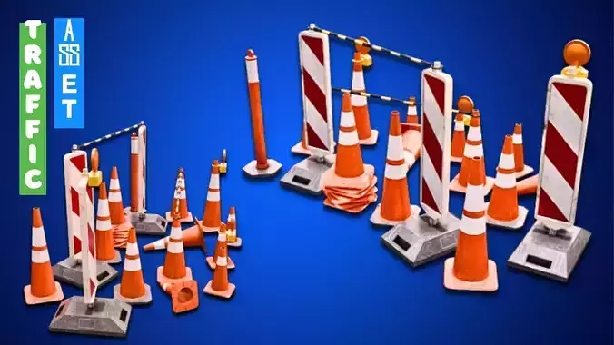 Traffic Asset Pack 3D Model