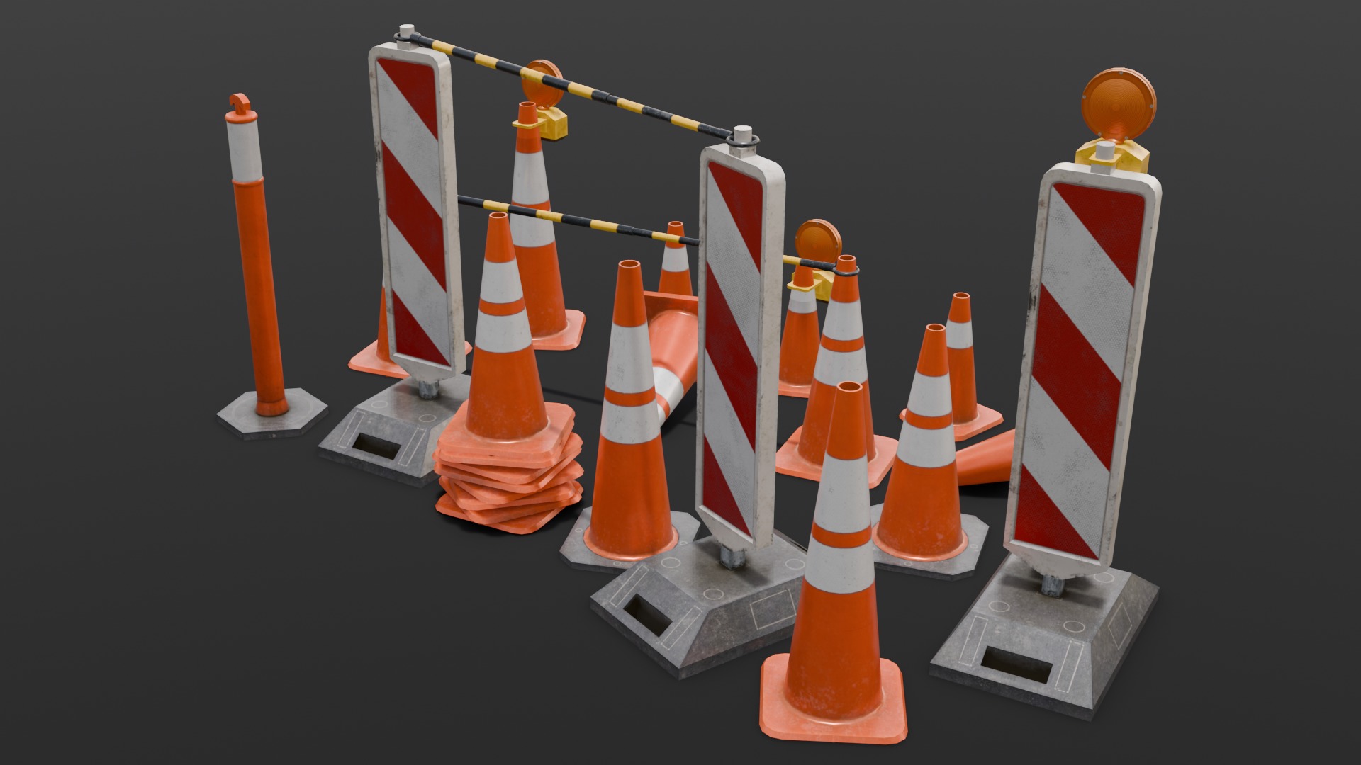 Traffic Asset Pack 3D Model Low-poly 3D model_16