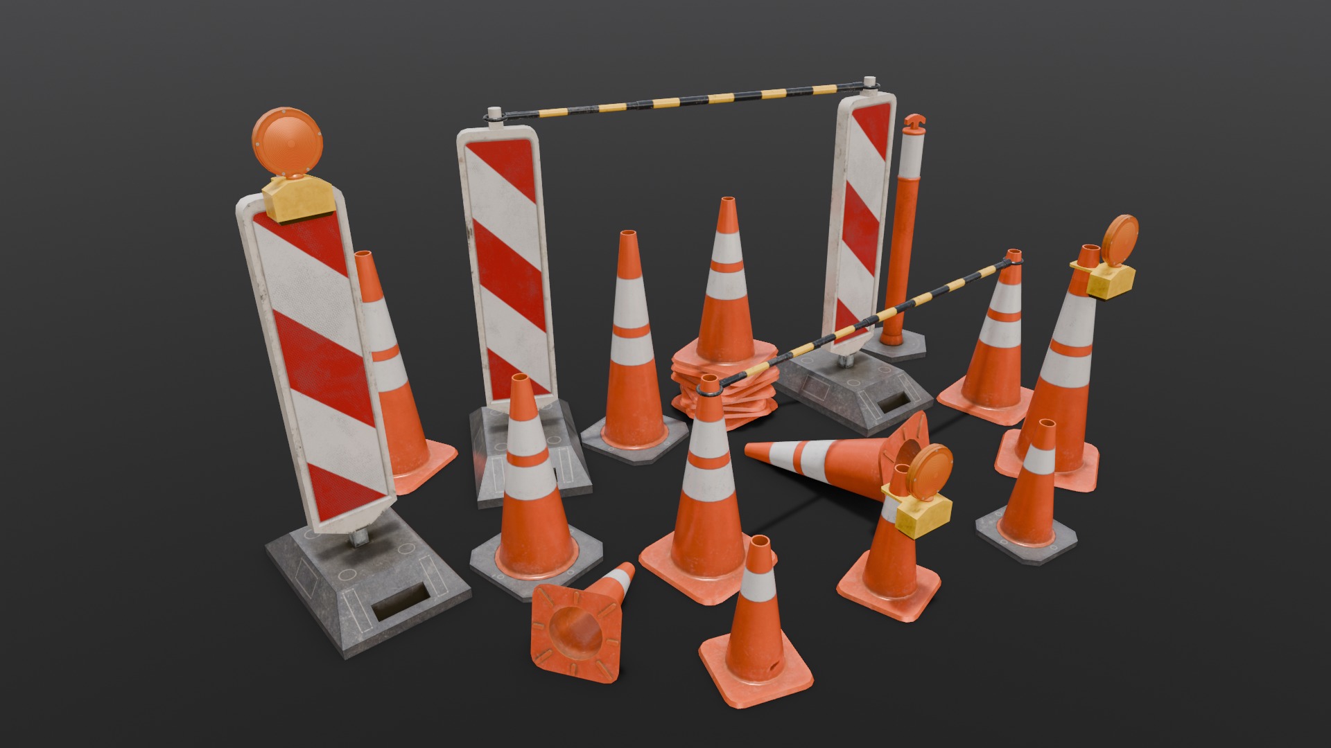Traffic Asset Pack 3D Model Low-poly 3D model_1