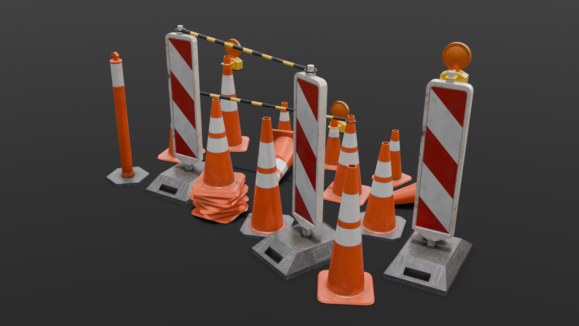 Traffic Asset Pack 3D Model Low-poly 3D model_15