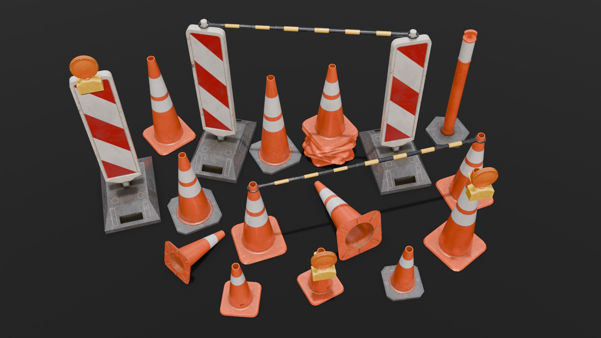 Traffic Asset Pack 3D Model Low-poly 3D model_3