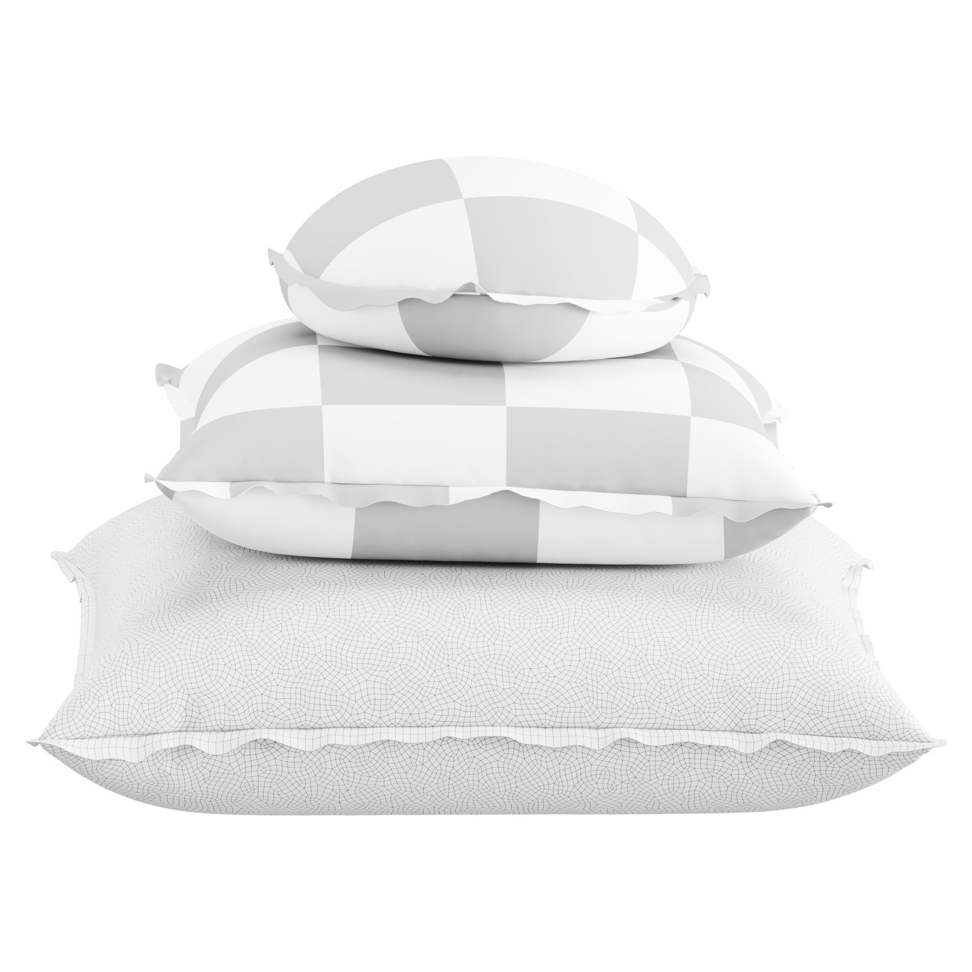 Decorative pillow set 3D model_3