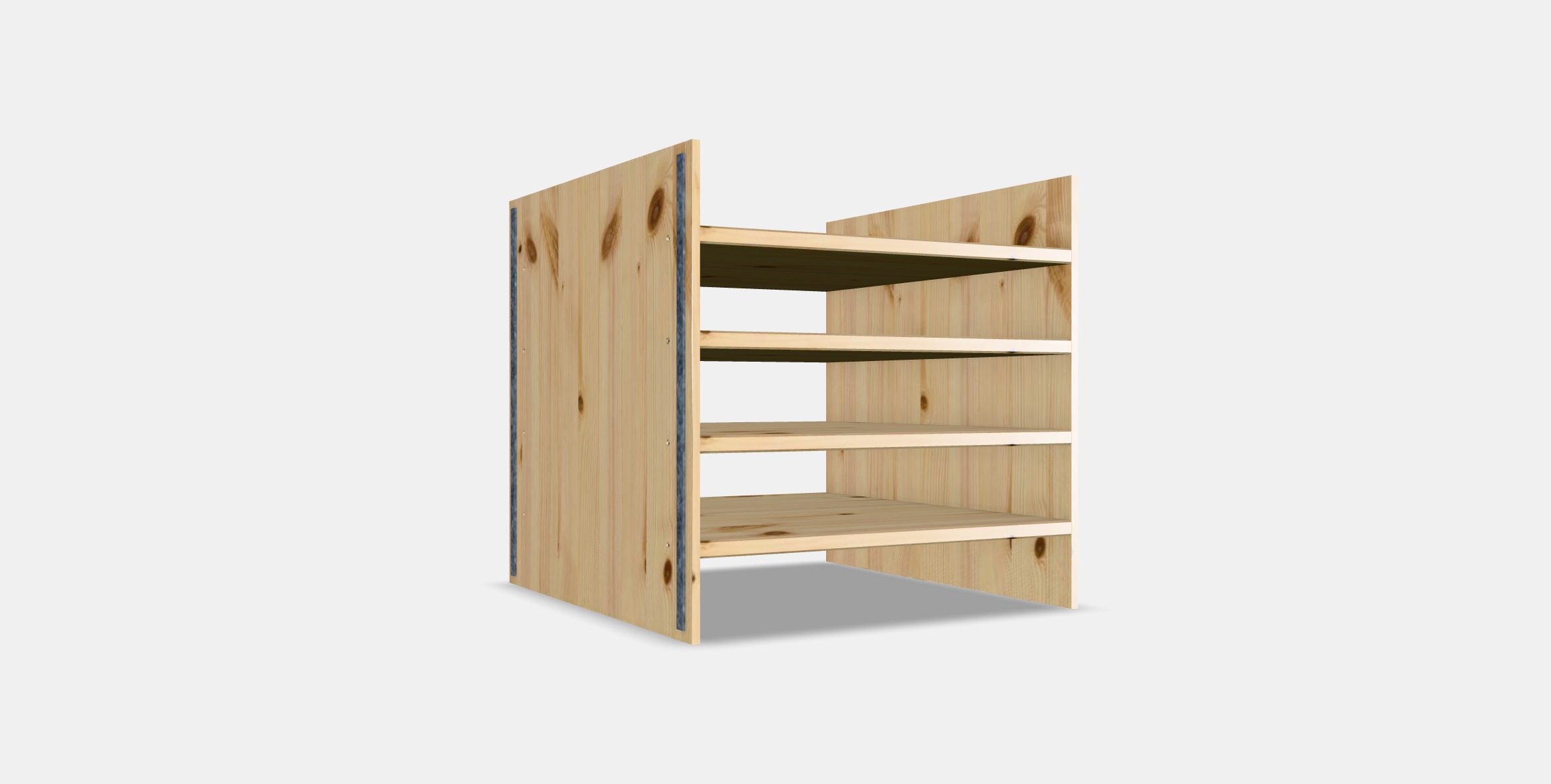KALLAX Insert with 4 shelves 1 Low-poly 3D model_16